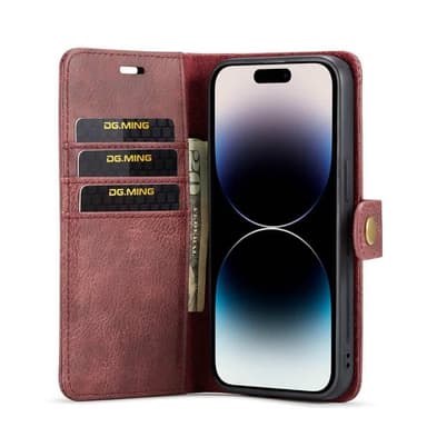 Lommeboketui DG-Ming 2i1 Apple iPhone 15 Pro Max - Rød