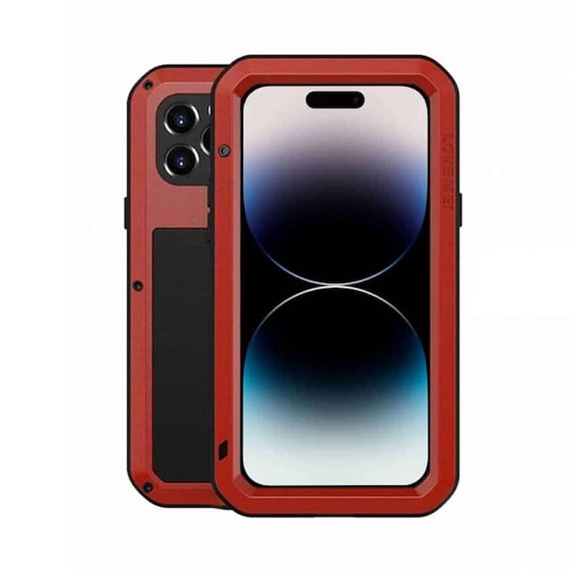 LOVE MEI Powerful deklsel Apple iPhone 15 Pro - Rød