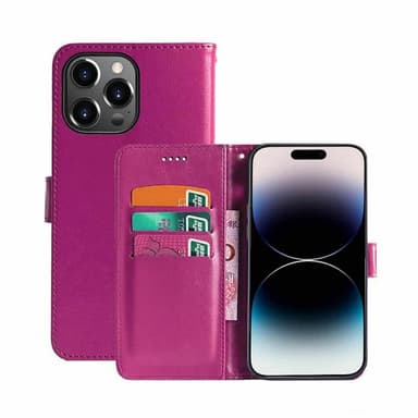 Lommeboketui 3-kort Apple iPhone 15 Pro Max - Rosa
