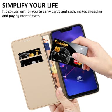 Huawei MATE 20 LITE lommebokdeksel etui (svart)