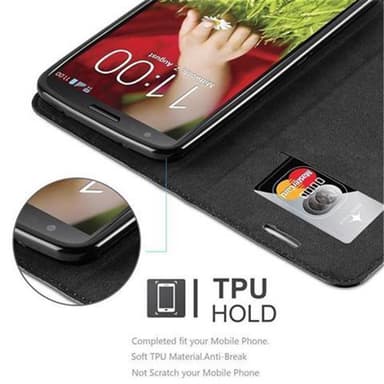 lommebokdeksel LG G2 case (svart)