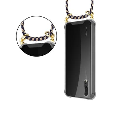 Huawei P20 Deksel med Halskjede (blå)