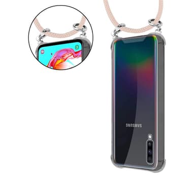 Samsung Galaxy A70 / A70s Deksel med Halskjede (rosa)