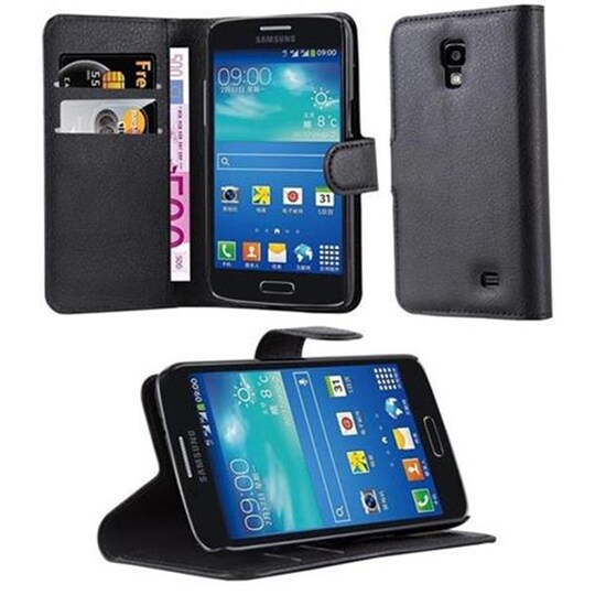 Samsung Galaxy CORE 4G lommebokdeksel etui (svart)
