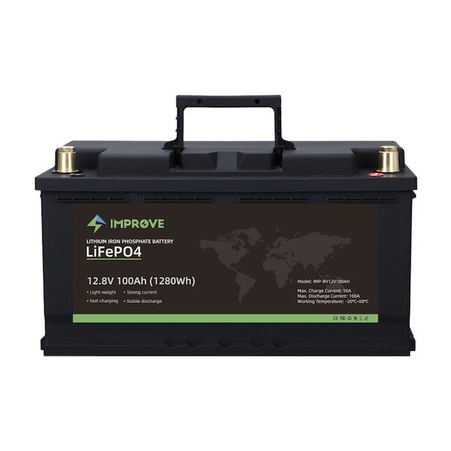 IMPROVE Lithium Batteri 12V 100Ah (LiFePO4) BMS 100A - BOBIL