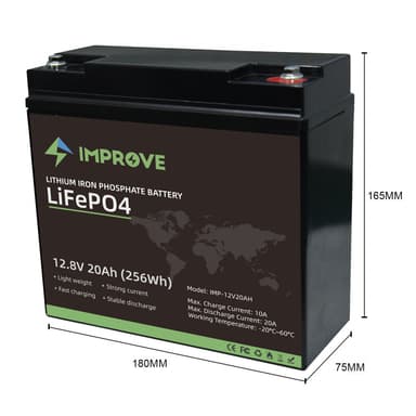IMPROVE Lithium Batteri 12V 20Ah (LiFePO4) BMS 20A