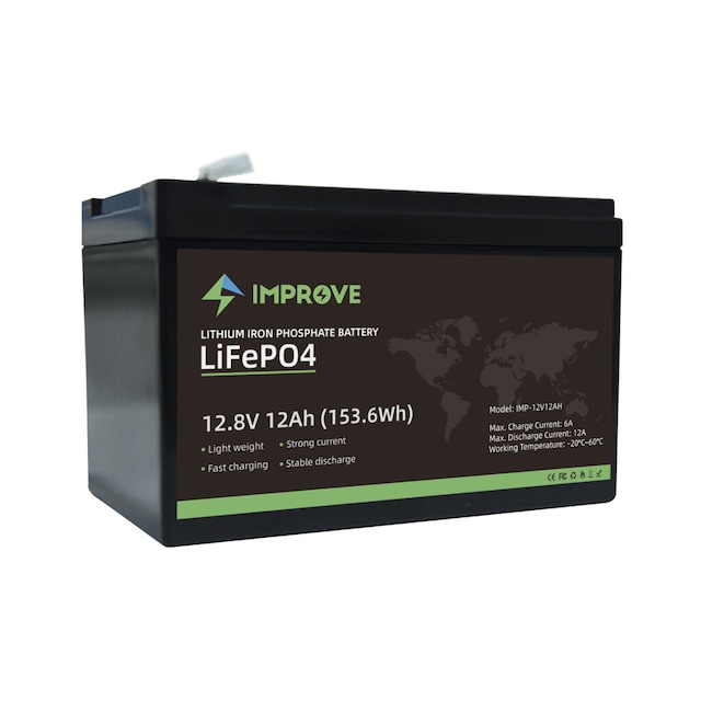 IMPROVE Lithium Batteri 12V 12Ah (LiFePO4) BMS 12A