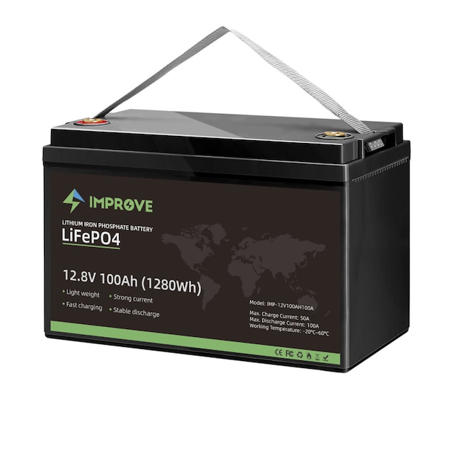 IMPROVE Lithium Batteri 12V 100Ah (LiFePO4) BMS 100A