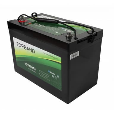 TOPBAND Lithium HEAT PRO - 12V 100AH - 100A BMS - Bluetooth og Varme (TOP-HEAT100150BS)