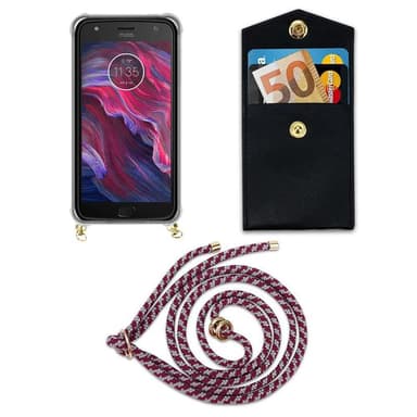 Motorola MOTO X4 Deksel med Halskjede (rød)