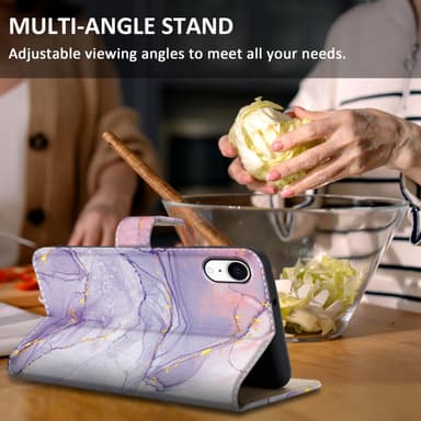 iPhone XR lommebokdeksel etui (lilla)