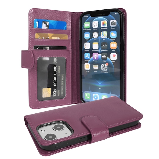 iPhone 13 MINI lommebokdeksel case (lilla)