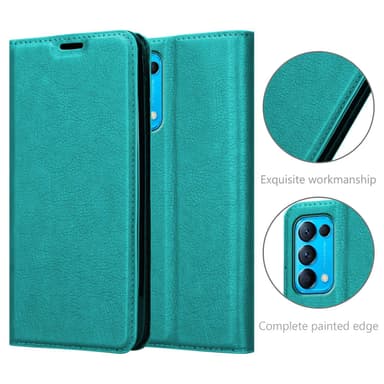 Oppo FIND X3 LITE lommebokdeksel case (turkis)