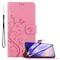 iPhone 13 MINI lommebokdeksel Blomster (rosa)