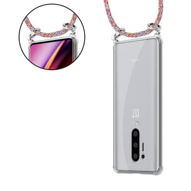 OnePlus 8 PRO Deksel med Halskjede (rød)