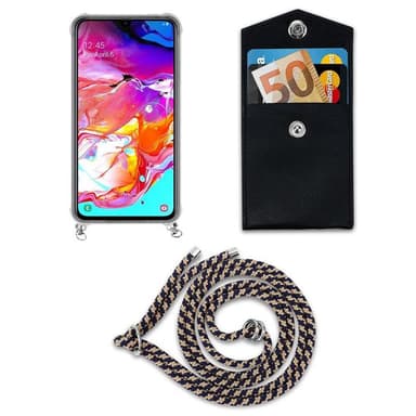 Samsung Galaxy A70 / A70s Deksel med Halskjede (blå)