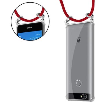 Huawei NOVA Deksel med Halskjede (rød)