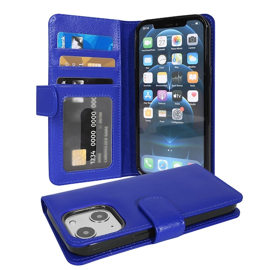 iPhone 13 lommebokdeksel case (blå)
