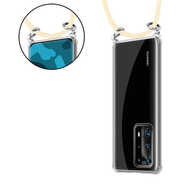 Huawei P40 PRO / P40 PRO+ Deksel med Halskjede (gul)