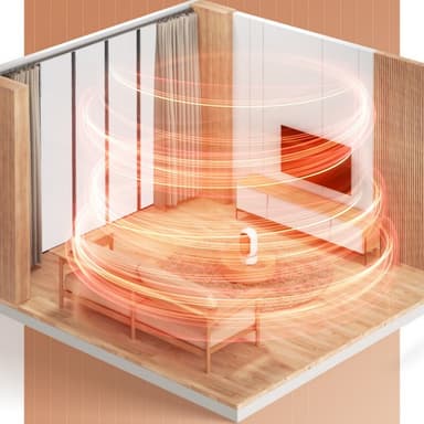 Intelligent varmluftvarmer med 2 varmemoduser Hvit