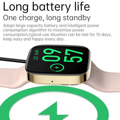 Smartklokke med blodtrykk, puls Rosa