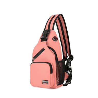 Multifunksjonell crossbody bag ryggsekk Rosa