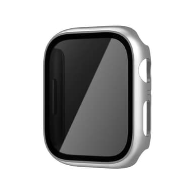 INF Personverndeksel med skjermbeskytter i herdet glass for Apple Watch 9 Sølv 49 mm