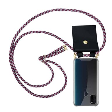 Samsung Galaxy M21 / M30s Deksel med Halskjede (rød)