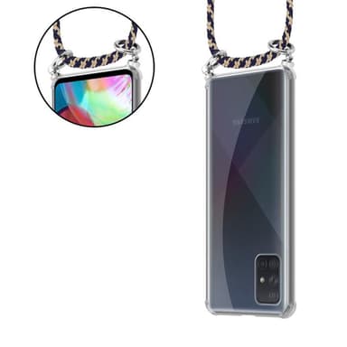 Samsung Galaxy A51 5G Deksel med Halskjede (blå)
