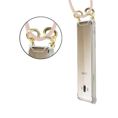 Samsung Galaxy J7 2015 Deksel med Halskjede (rosa)