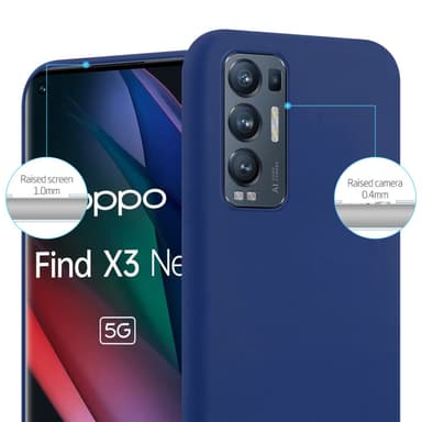 Oppo FIND X3 NEO silikondeksel cover (blå)