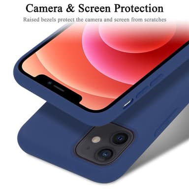 iPhone 12 MINI silikondeksel case (blå)