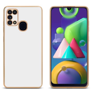 Samsung Galaxy M31 silikondeksel case (hvit)
