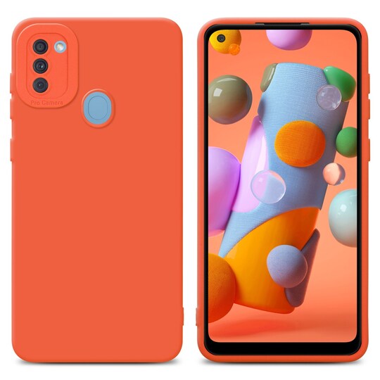 Samsung Galaxy A11 / M11 silikondeksel case (oransje)