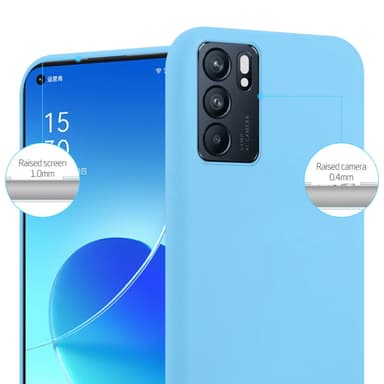 Oppo Reno6 5G silikondeksel cover (blå)