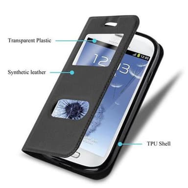 Samsung Galaxy S3 MINI lommebokdeksel cover (svart)