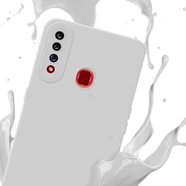 Samsung Galaxy A20s silikondeksel case (hvit)
