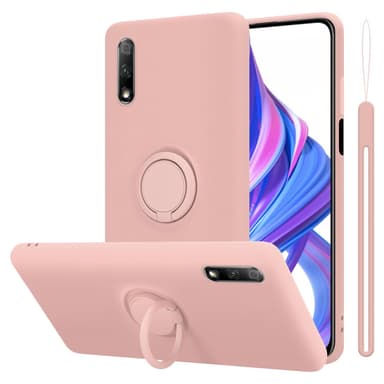 Honor 9X Deksel Ring Case (rosa)
