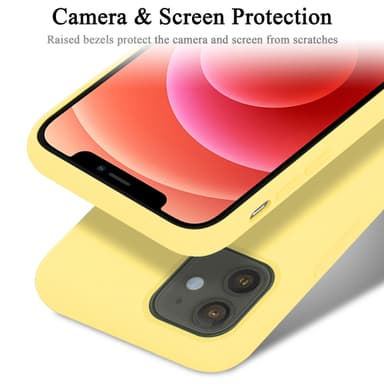 iPhone 12 MINI silikondeksel case (gul)