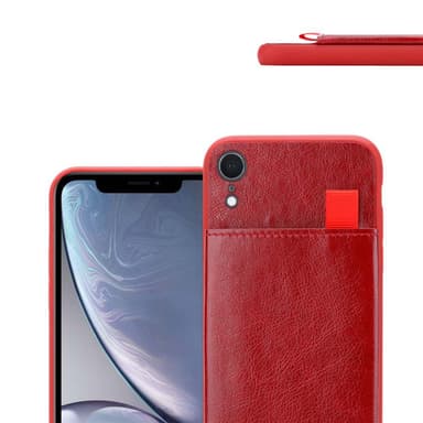 iPhone XR Deksel Kunstskinn (rød)