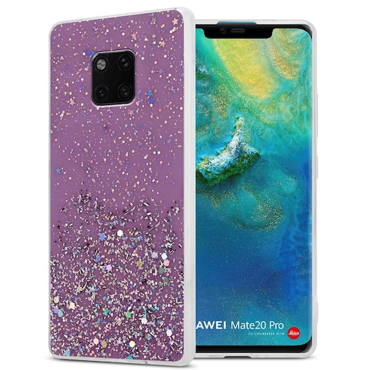 Huawei MATE 20 PRO Silikondeksel Glitter (lilla)