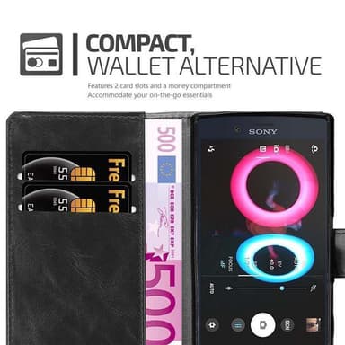 Sony Xperia X COMPACT lommebokdeksel etui (svart)