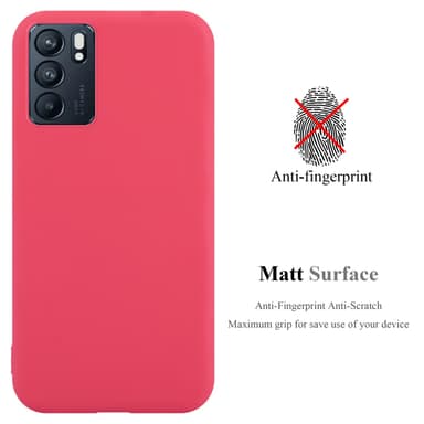 Oppo Reno6 5G silikondeksel cover (rød)