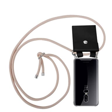 OnePlus 6 Deksel med Halskjede (rosa)