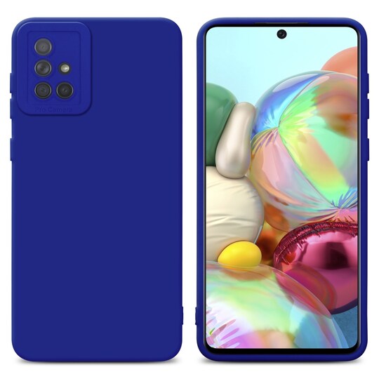 Samsung Galaxy A71 4G silikondeksel case (blå)