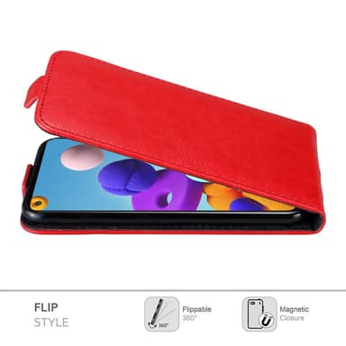 Samsung Galaxy A21s deksel flip cover (rød)