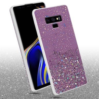 Samsung Galaxy NOTE 9 Silikondeksel Glitter (lilla)