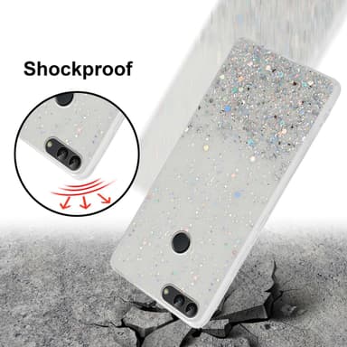 Huawei P SMART 2018 / Enjoy 7S Silikondeksel Glitter