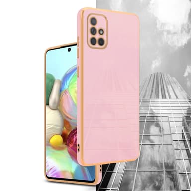 Samsung Galaxy A71 4G silikondeksel case (rosa)