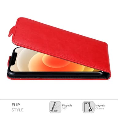 iPhone 12 MINI deksel flip cover (rød)